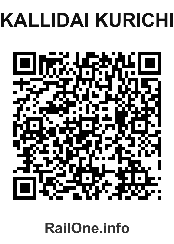 RailOne QR Code for Kallidai Kurichi station