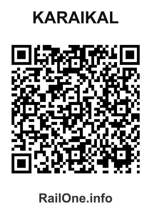 RailOne QR Code for Karaikal station