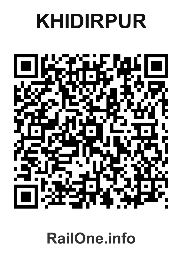 RailOne QR Code for Khidirpur station