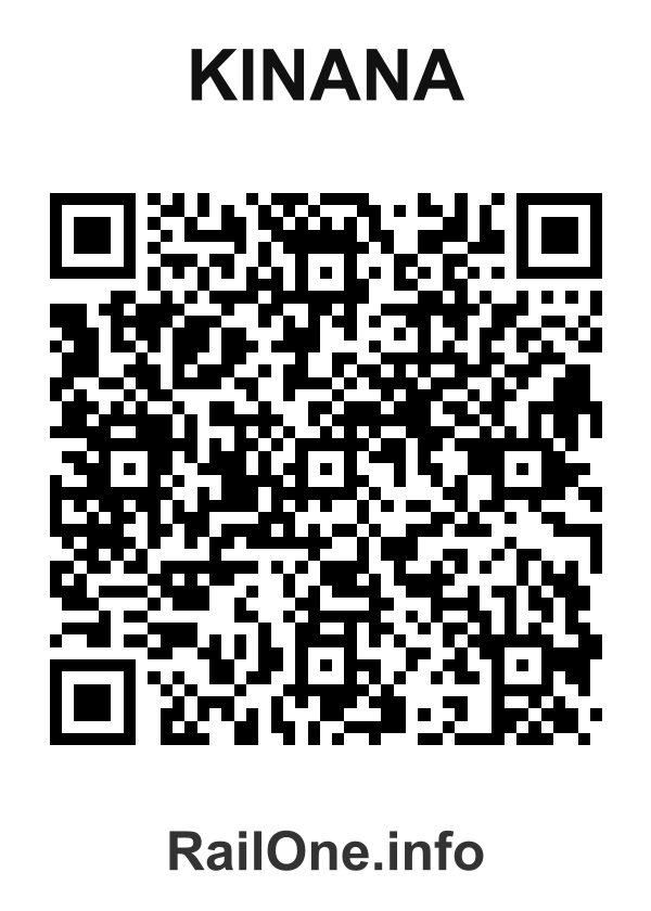 RailOne QR Code for Kinana station