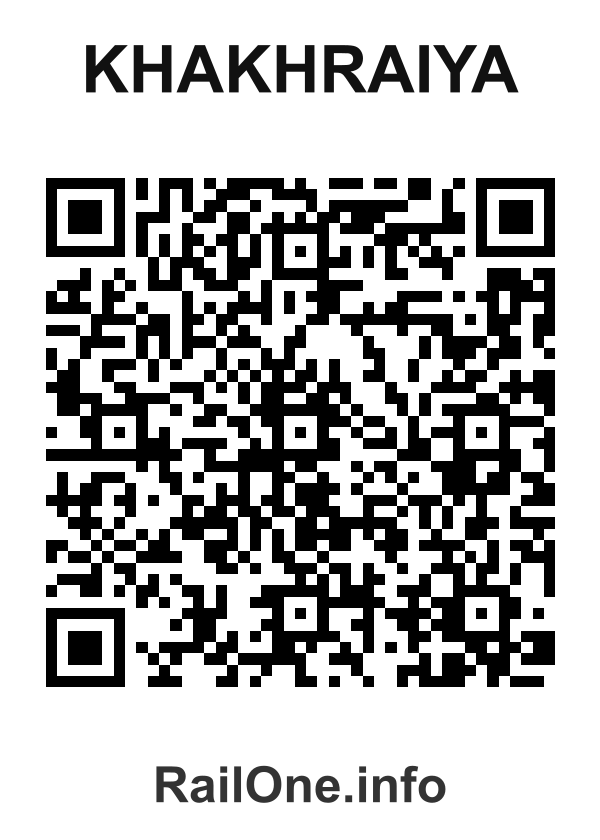 RailOne QR Code for Khakhraiya station