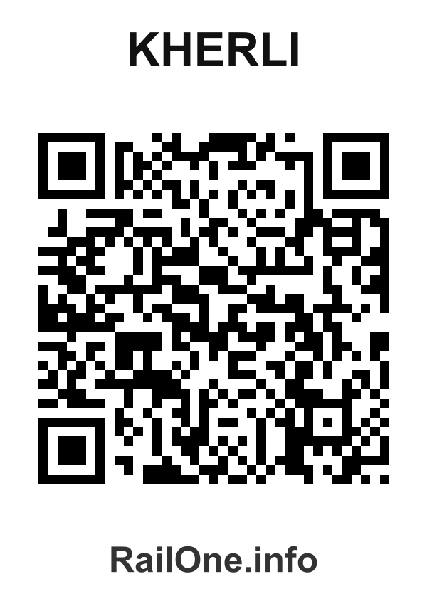 RailOne QR Code for Kherli station