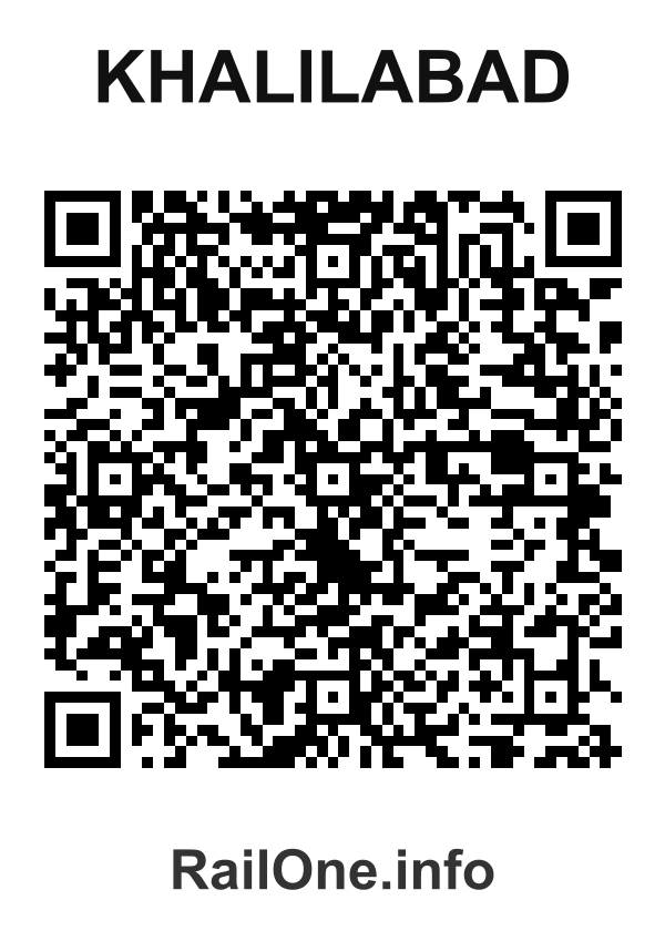 RailOne QR Code for Khalilabad station