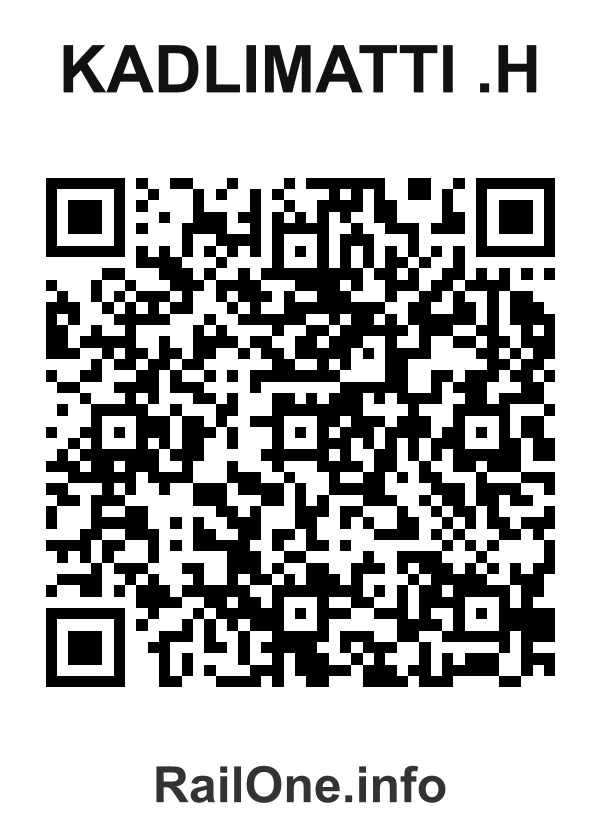 RailOne QR Code for Kadlimatti .h station