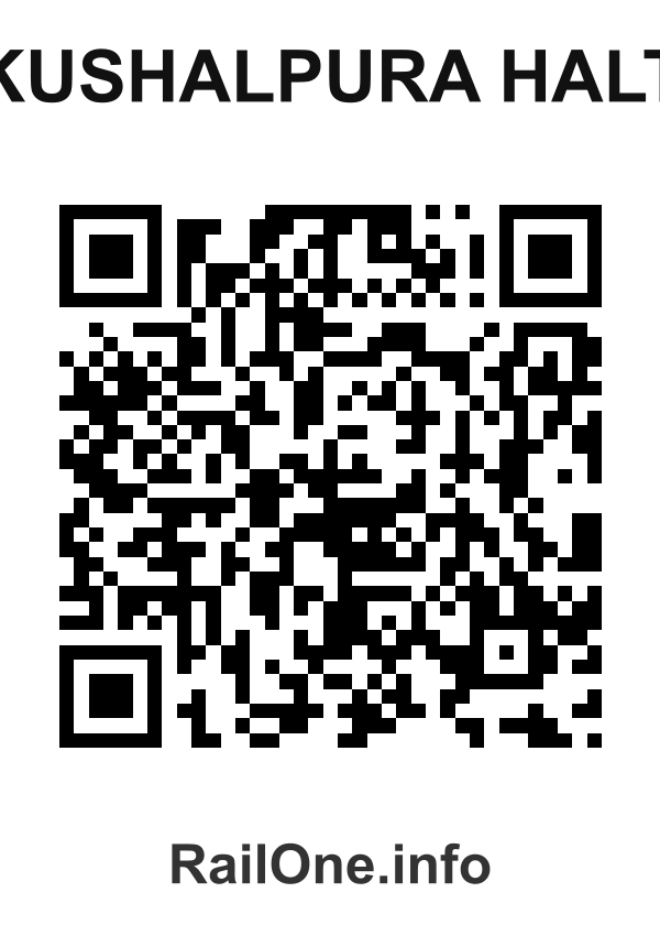 RailOne QR Code for Kushalpura Halt station