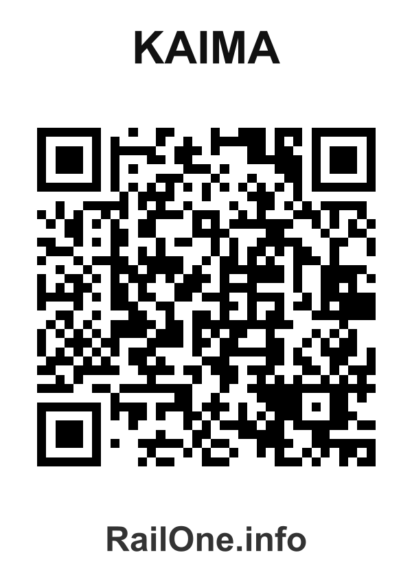 RailOne QR Code for Kaima station