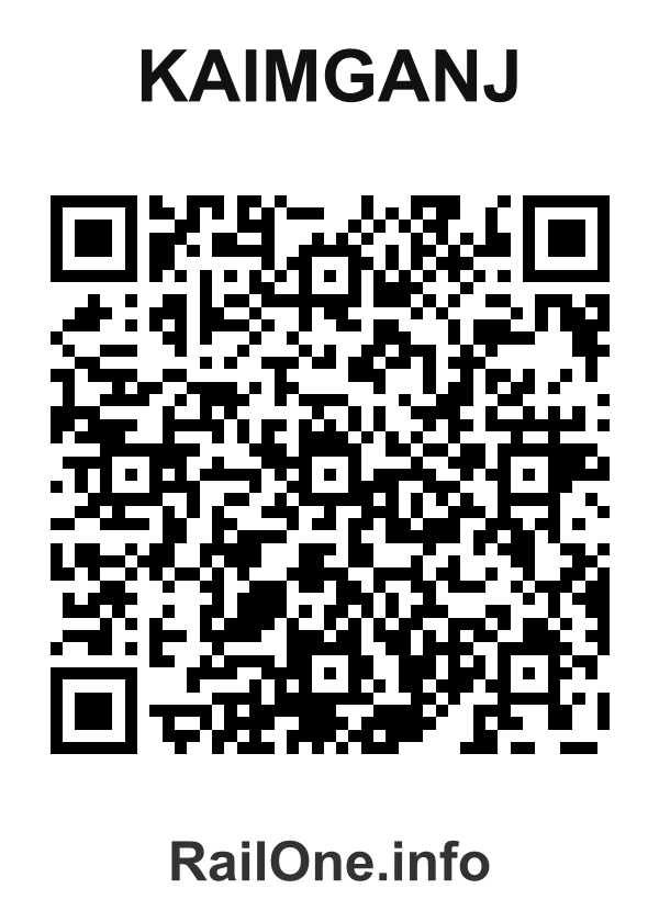 RailOne QR Code for Kaimganj station