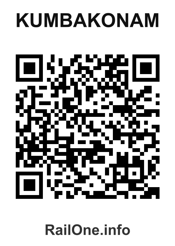 RailOne QR Code for Kumbakonam station