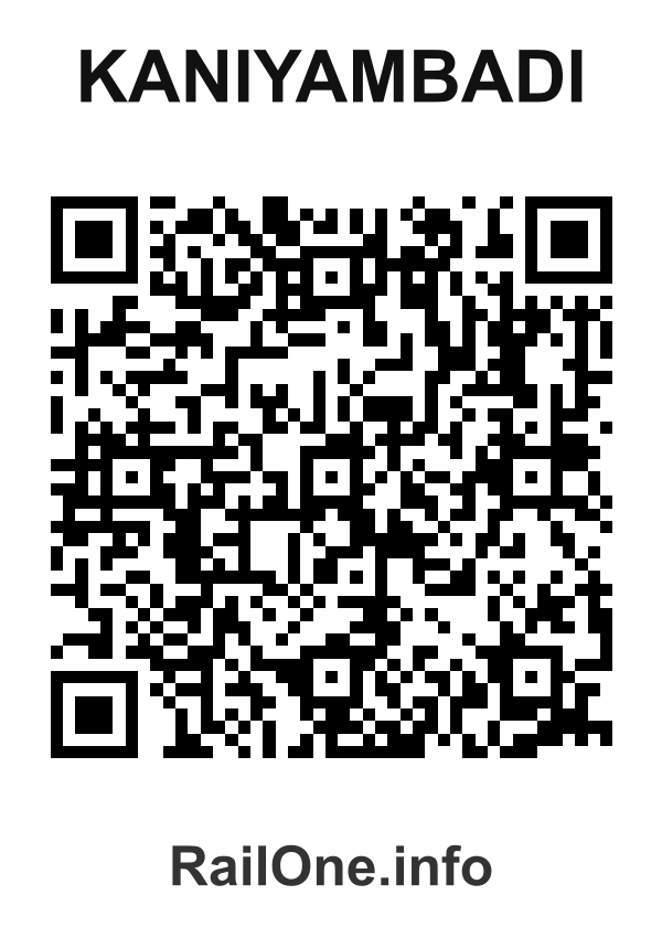 RailOne QR Code for Kaniyambadi station