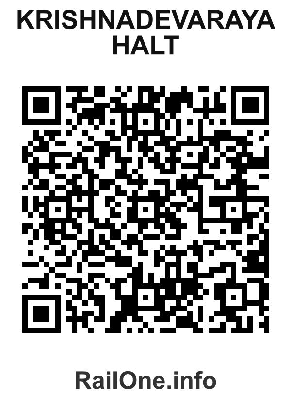 RailOne QR Code for Krishnadevaraya Halt station