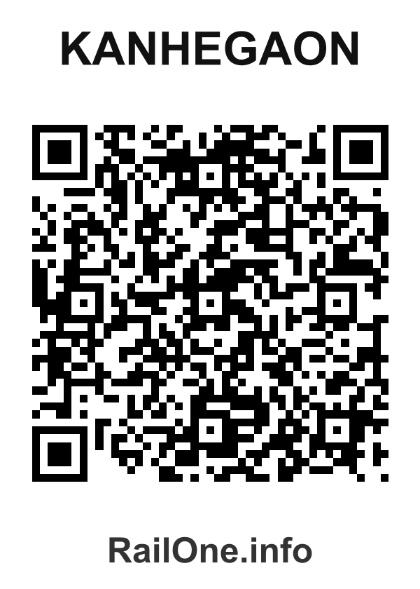 RailOne QR Code for Kanhegaon station