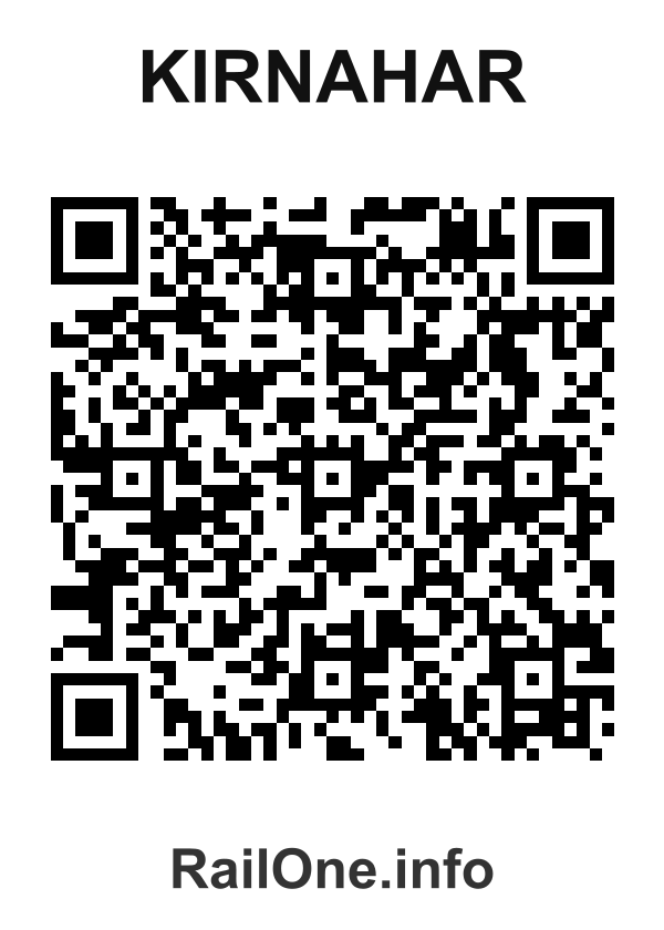RailOne QR Code for Kirnahar station