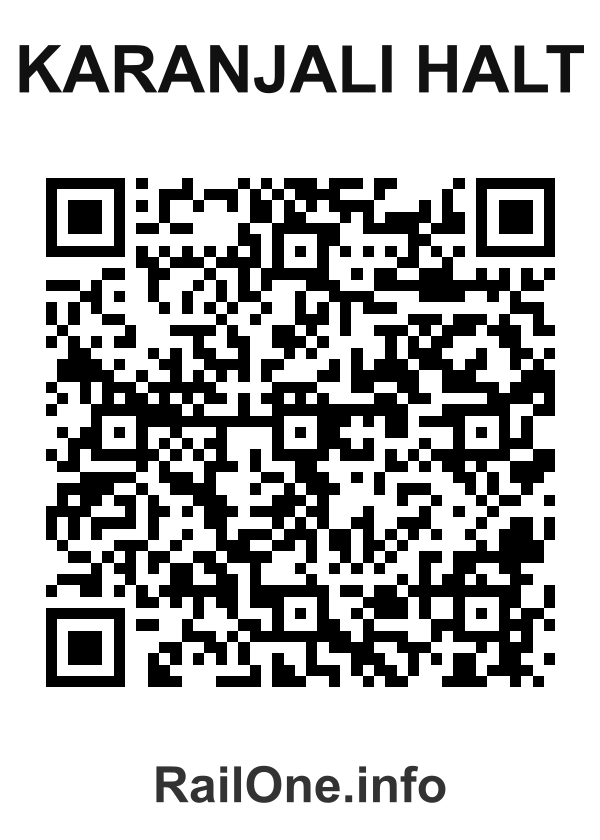 RailOne QR Code for Karanjali Halt station