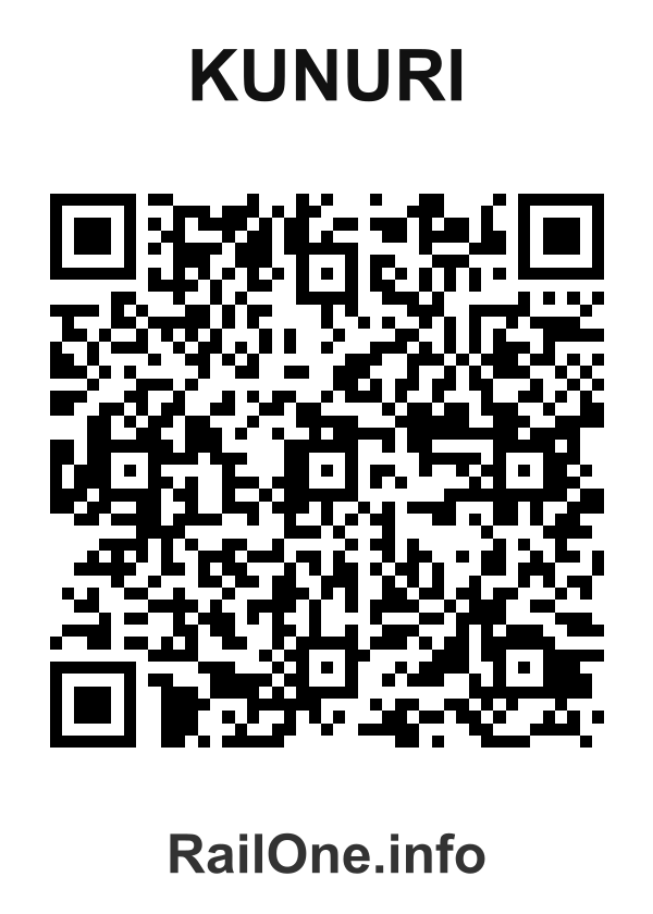 RailOne QR Code for Kunuri station