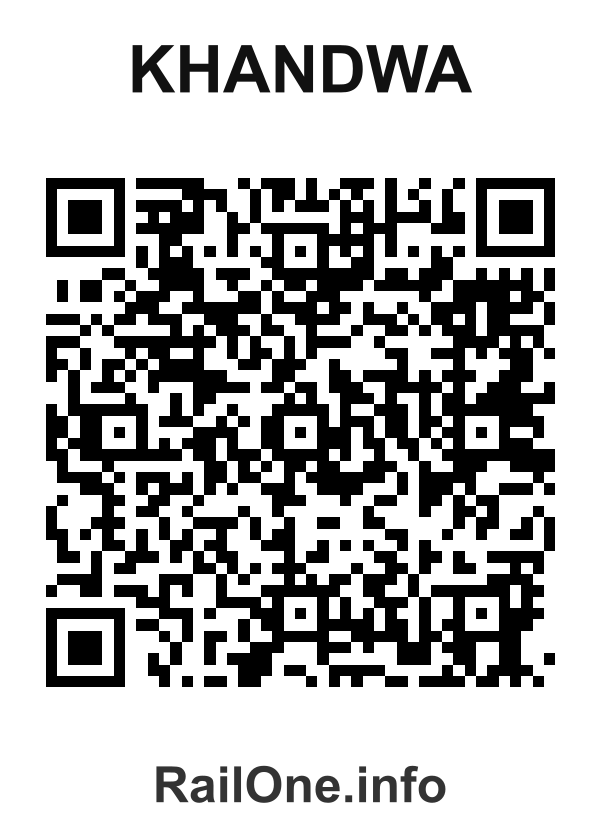 RailOne QR Code for Khandwa station