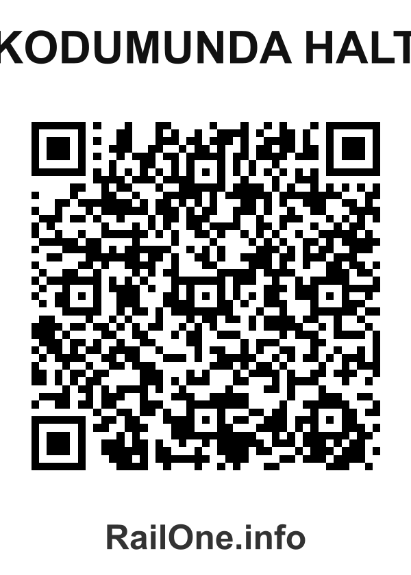RailOne QR Code for Kodumunda Halt station
