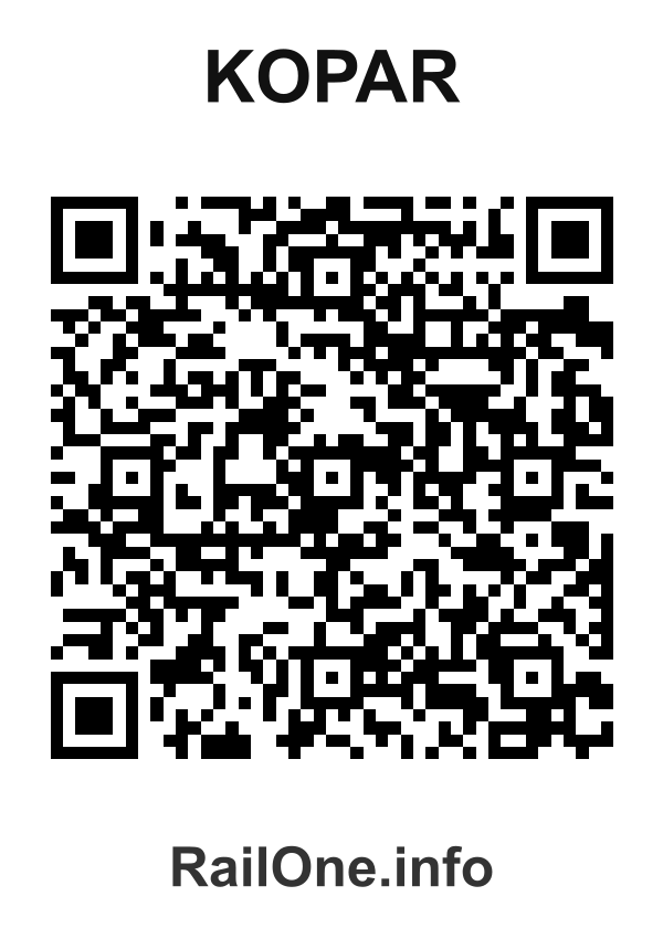 RailOne QR Code for Kopar station