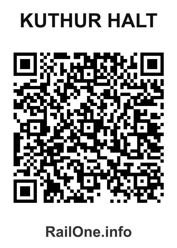 RailOne QR Code for Kuthur Halt station