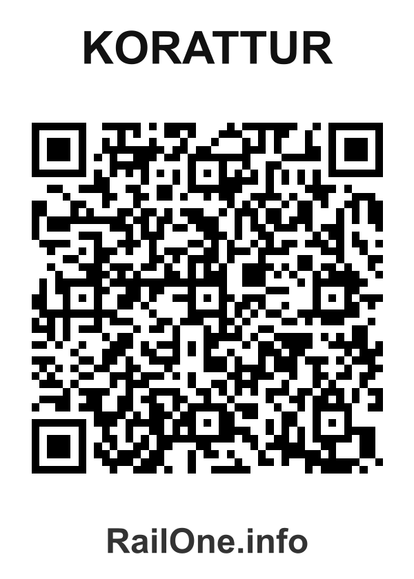 RailOne QR Code for Korattur station