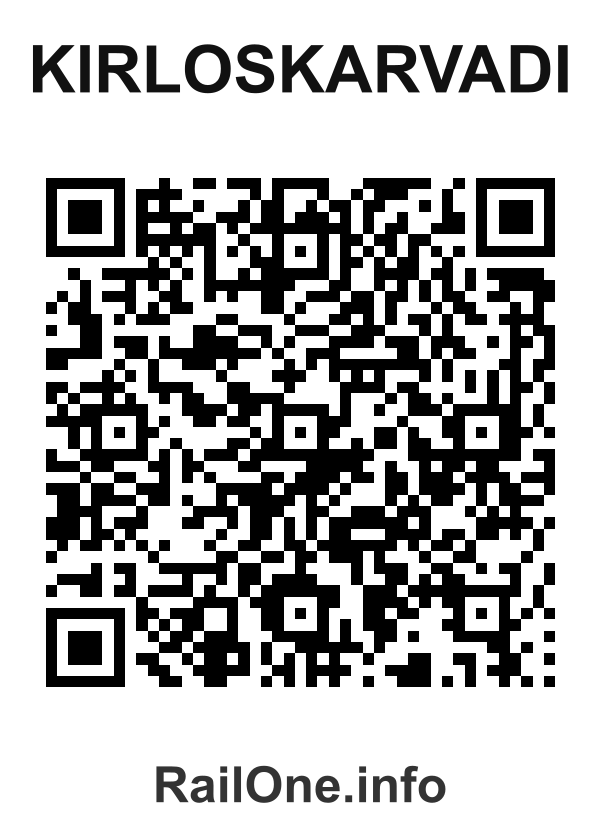 RailOne QR Code for Kirloskarvadi station