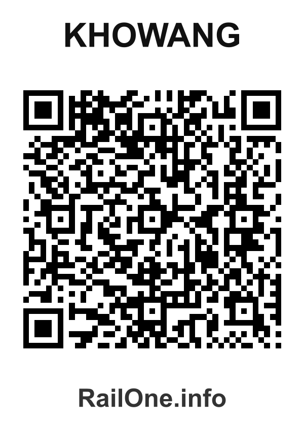 RailOne QR Code for Khowang station