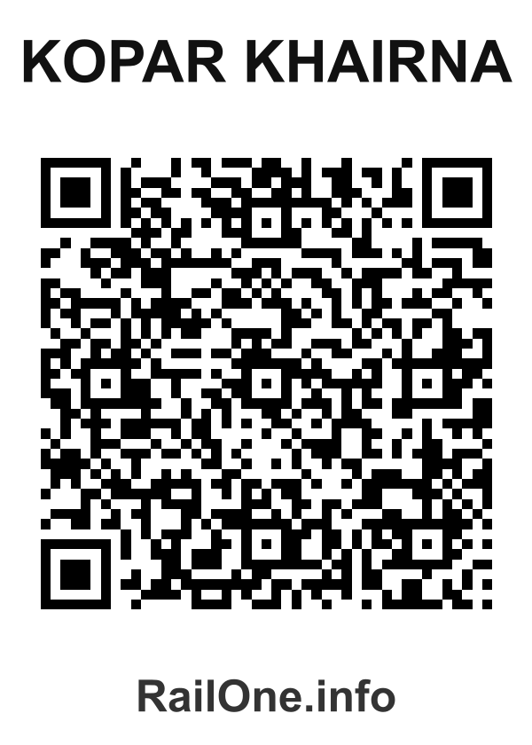 RailOne QR Code for Kopar Khairna station