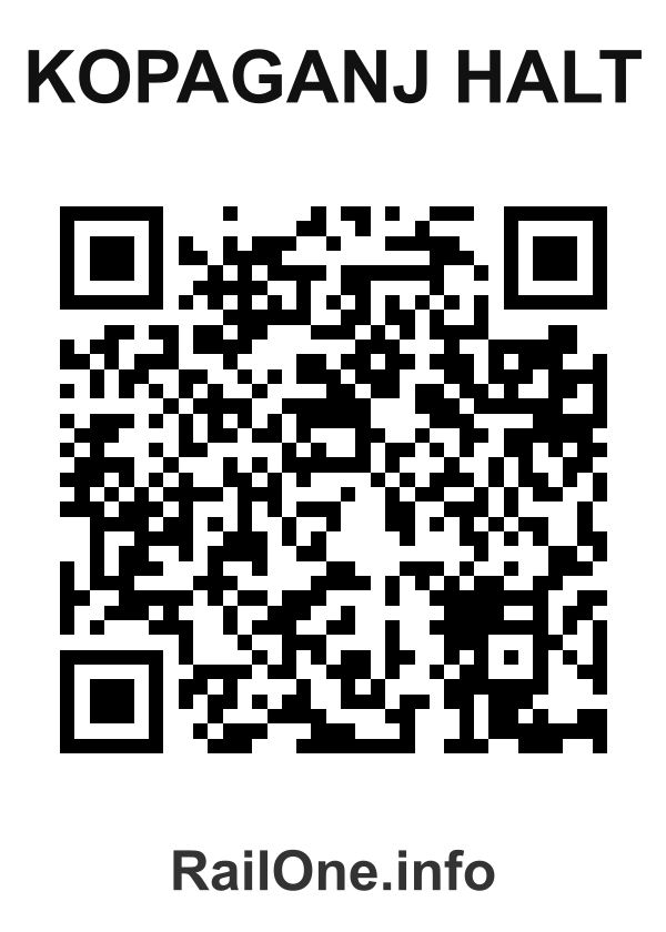 RailOne QR Code for Kopaganj Halt station