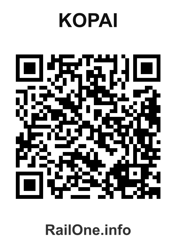 RailOne QR Code for Kopai station
