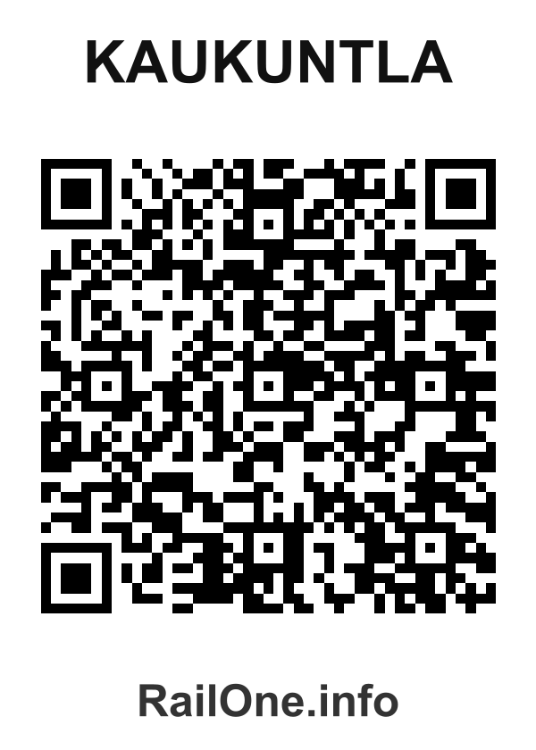 RailOne QR Code for Kaukuntla station