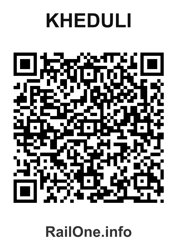 RailOne QR Code for Kheduli station