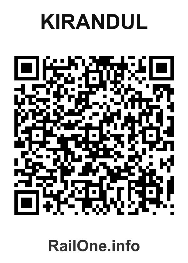 RailOne QR Code for Kirandul station