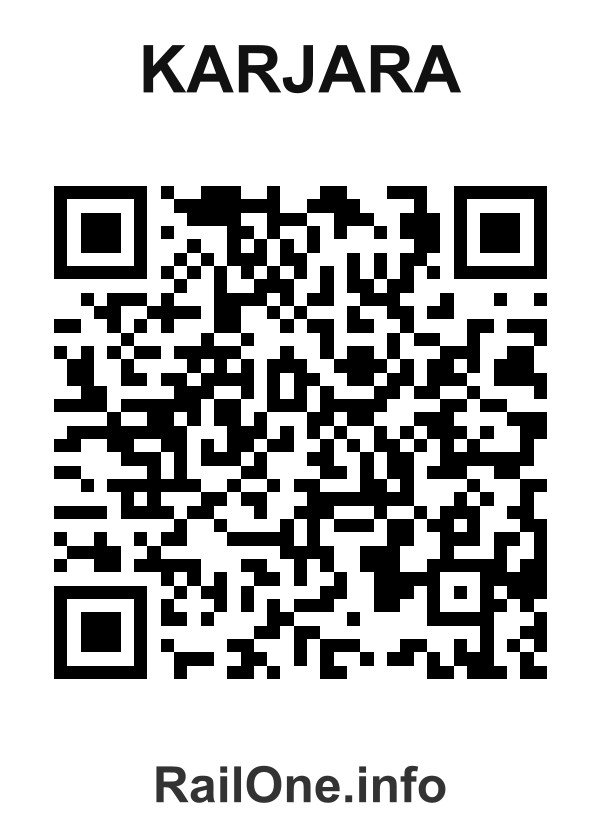 RailOne QR Code for Karjara station