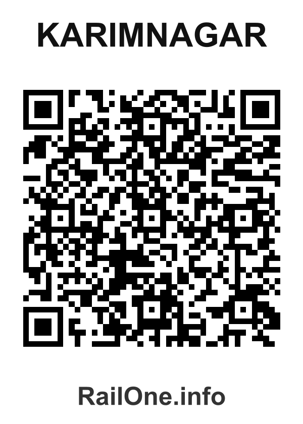 RailOne QR Code for Karimnagar station