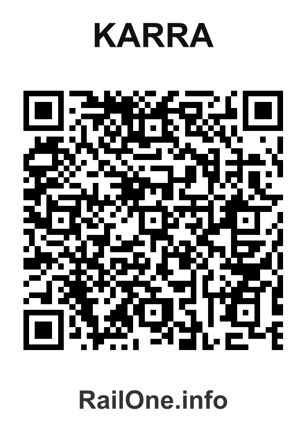 RailOne QR Code for Karra station