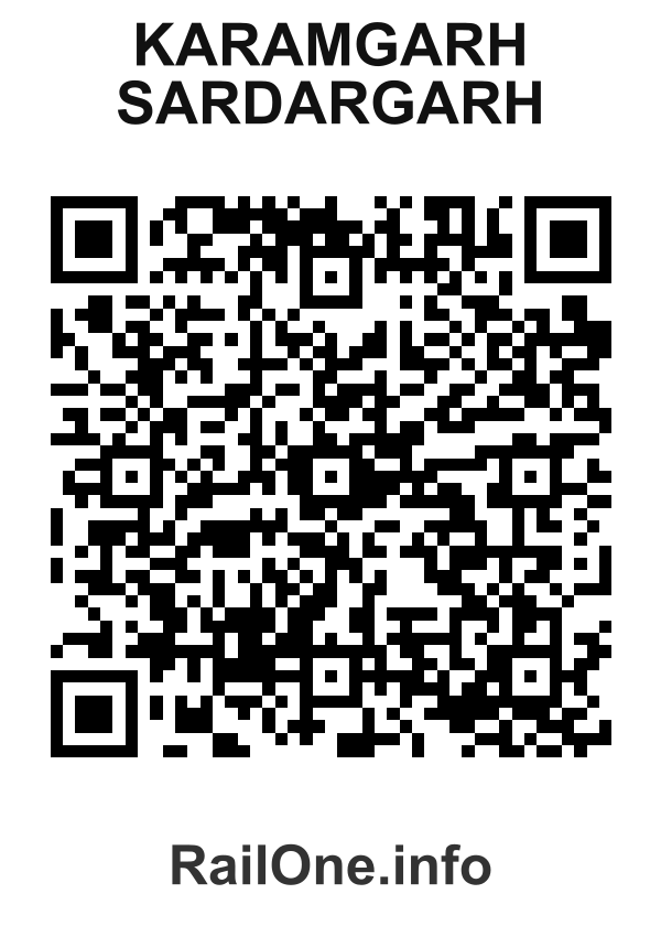 RailOne QR Code for Karamgarh Sardargarh station
