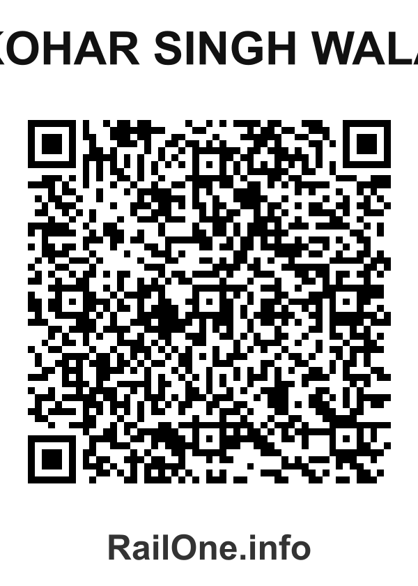 RailOne QR Code for Kohar Singh Wala station