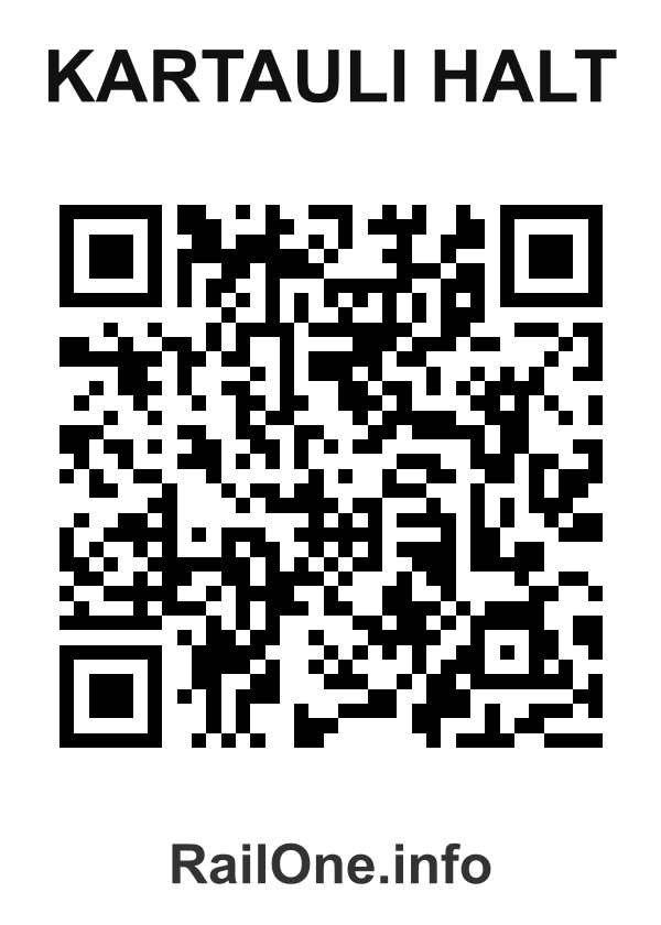 RailOne QR Code for Kartauli Halt station