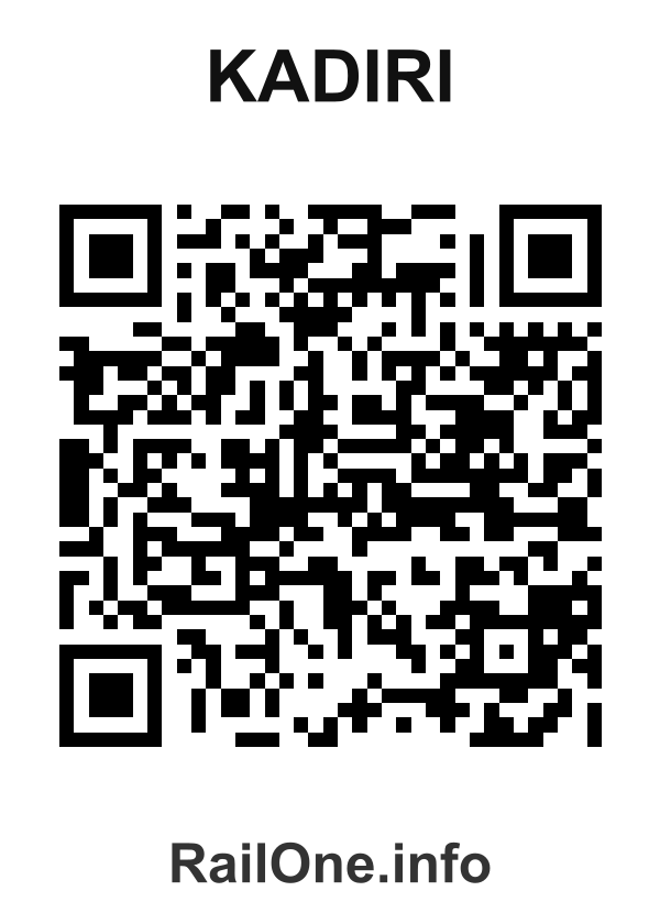 RailOne QR Code for Kadiri station