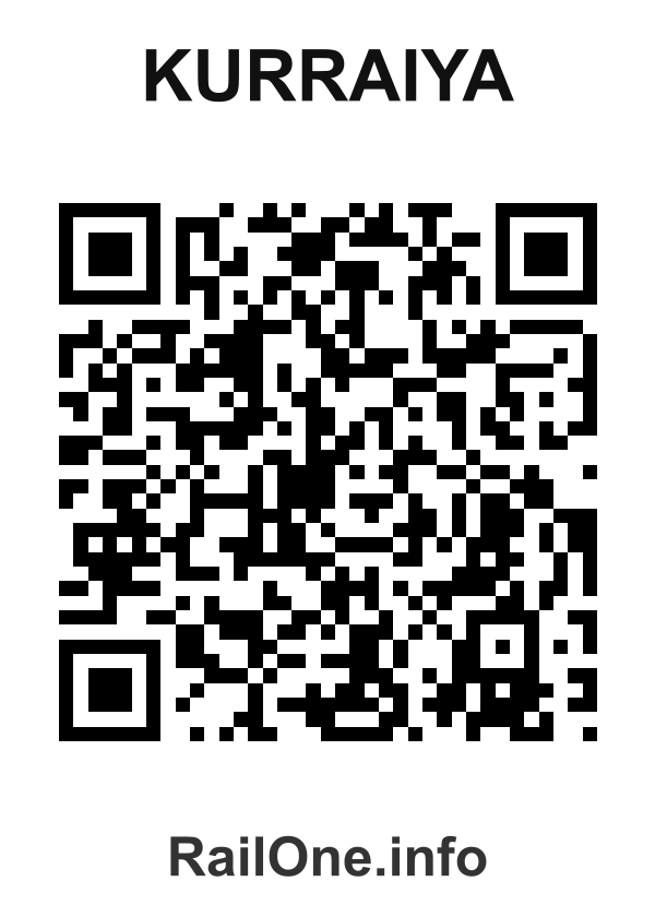 RailOne QR Code for Kurraiya station