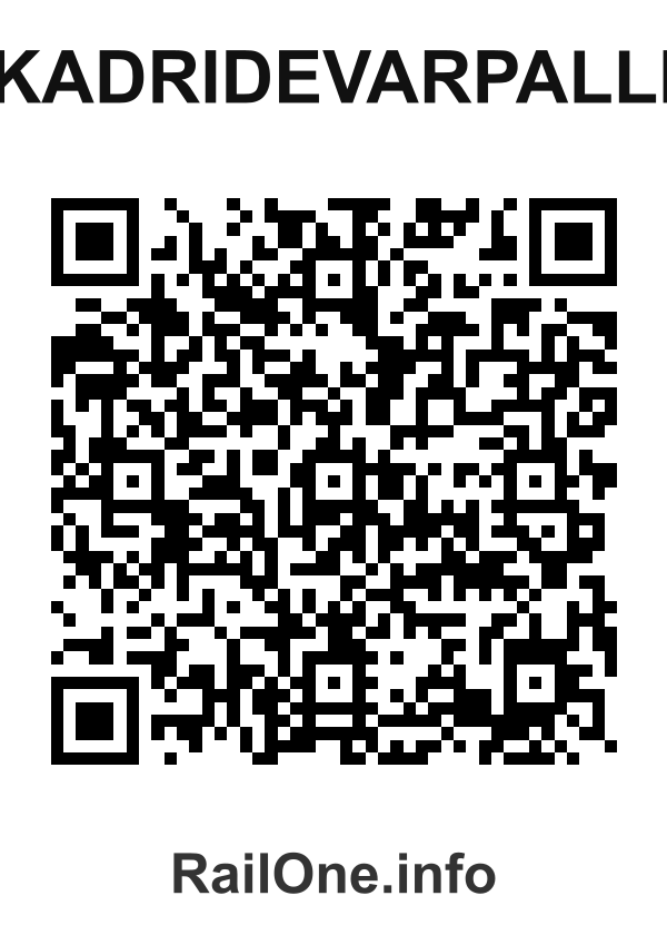 RailOne QR Code for Kadridevarpalli station
