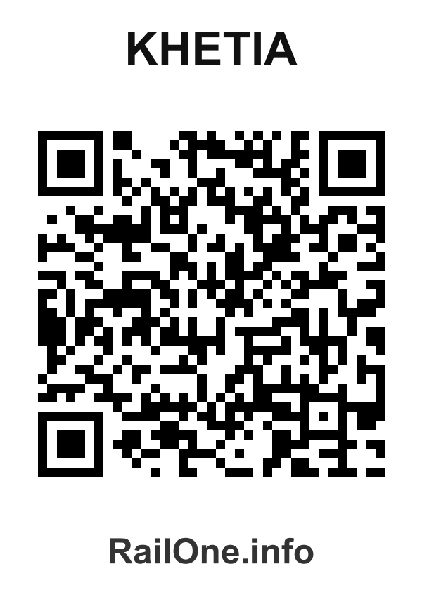 RailOne QR Code for Khetia station