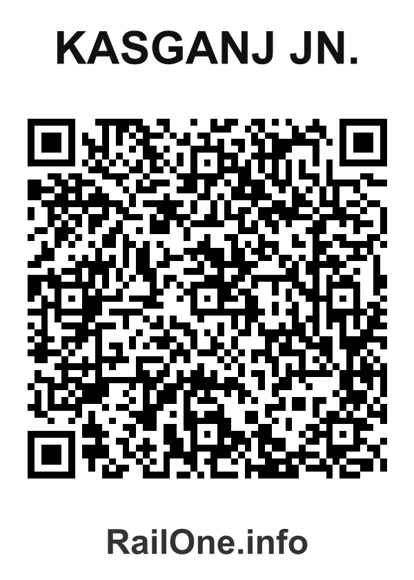 RailOne QR Code for Kasganj Jn. station