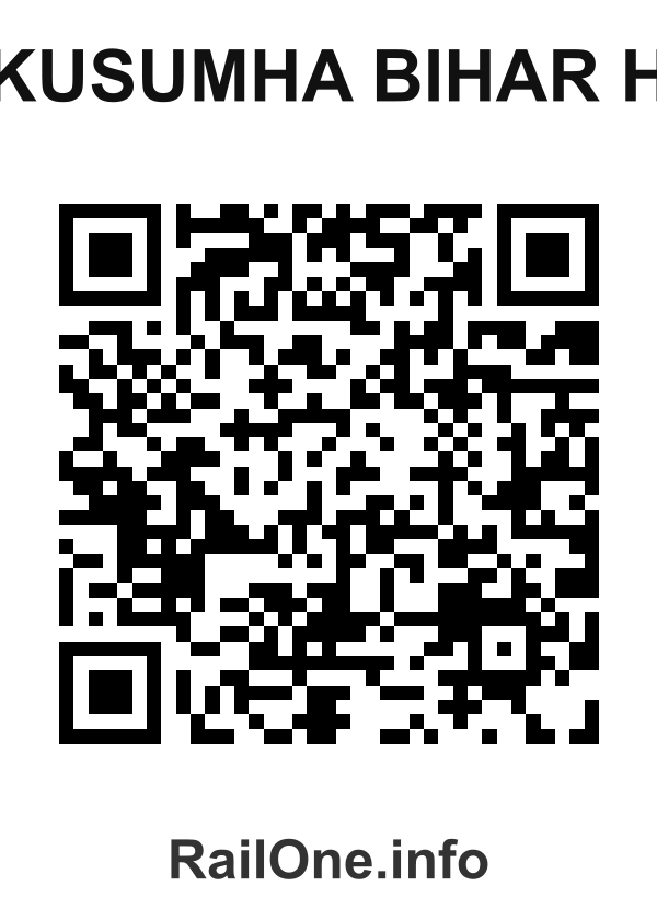 RailOne QR Code for Kusumha Bihar H station
