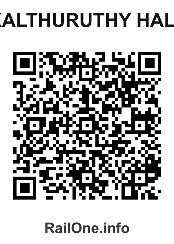 RailOne QR Code for Kalthuruthy Halt station
