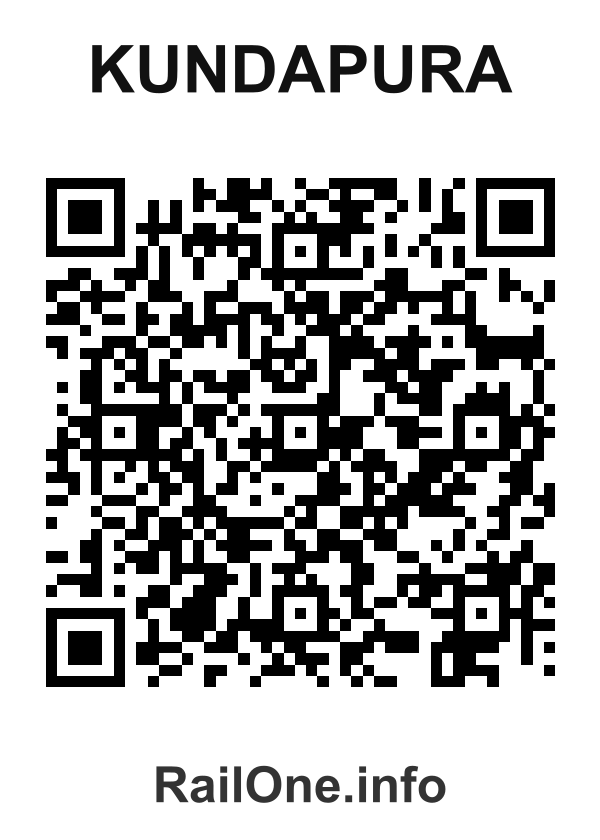 RailOne QR Code for Kundapura station