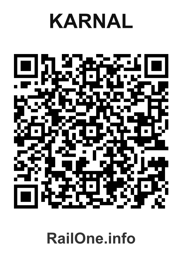 RailOne QR Code for Karnal station