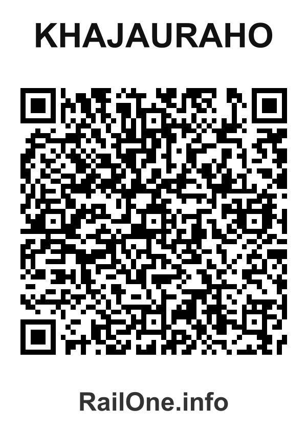 RailOne QR Code for Khajauraho station