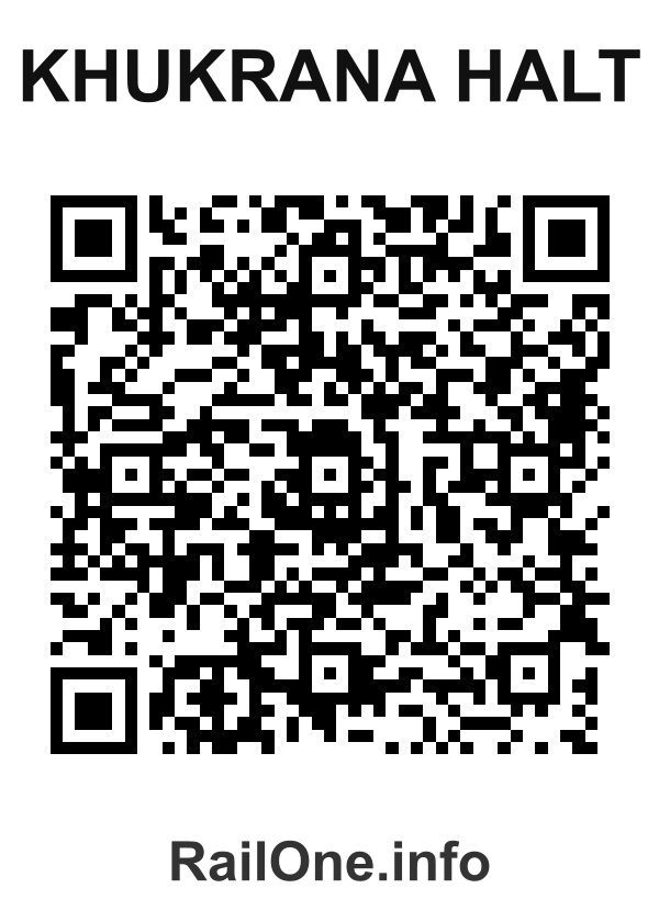 RailOne QR Code for Khukrana Halt station