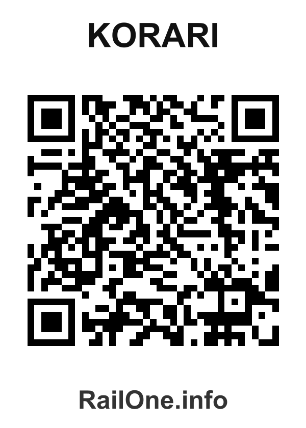 RailOne QR Code for Korari station