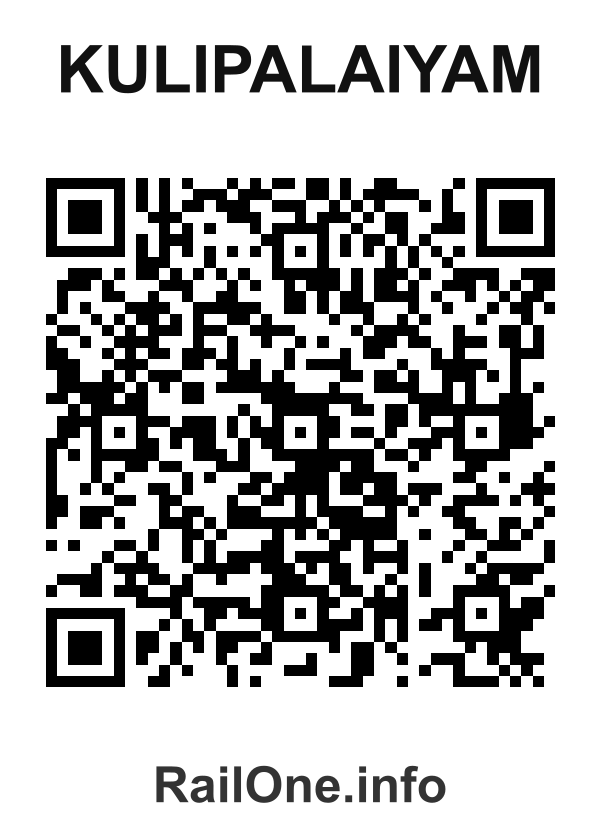RailOne QR Code for Kulipalaiyam station